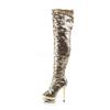 Pleaser - BLONDIER3011 Plateau Overknee Laarzen - Paaldans schoenen - Goudkleurig Product image
